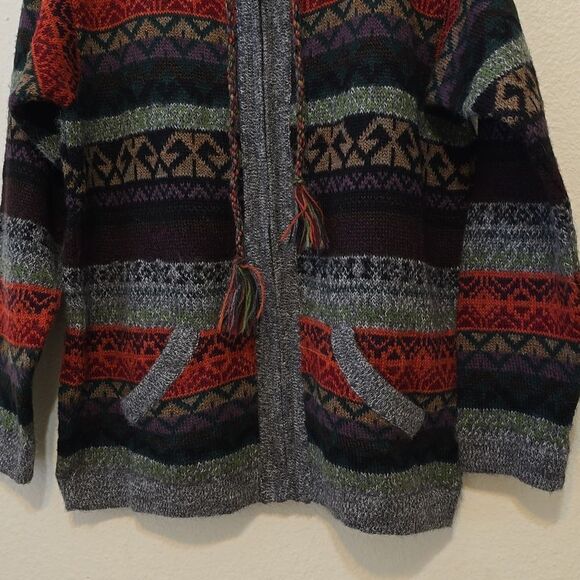 Inka Tradition Baby Alpaca Peruvian hooded sweater, front Zipper small - Picture 2 of 8